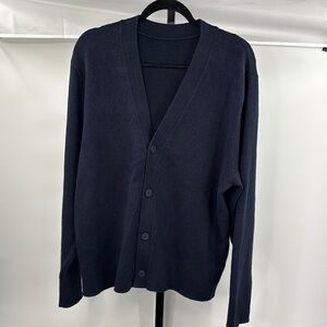 Lululemon Athletica Blue Cardigan‎ Sweater V-Neck Knit Size Medium